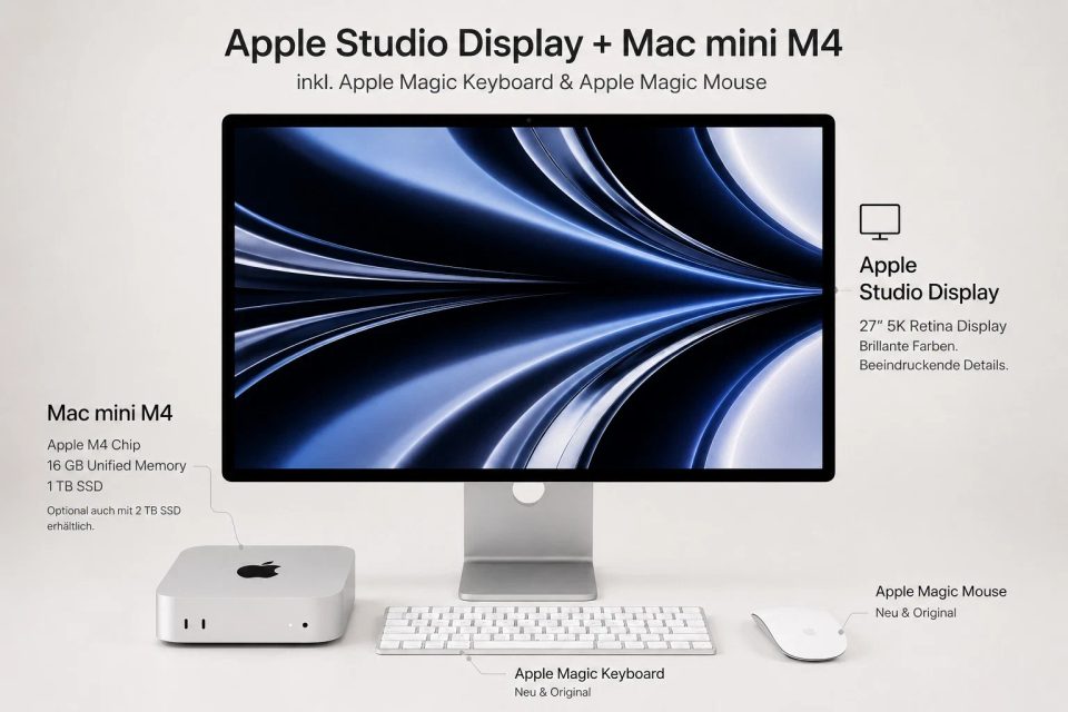 Apple Studio Display + Mac mini M4 16GB 1TB